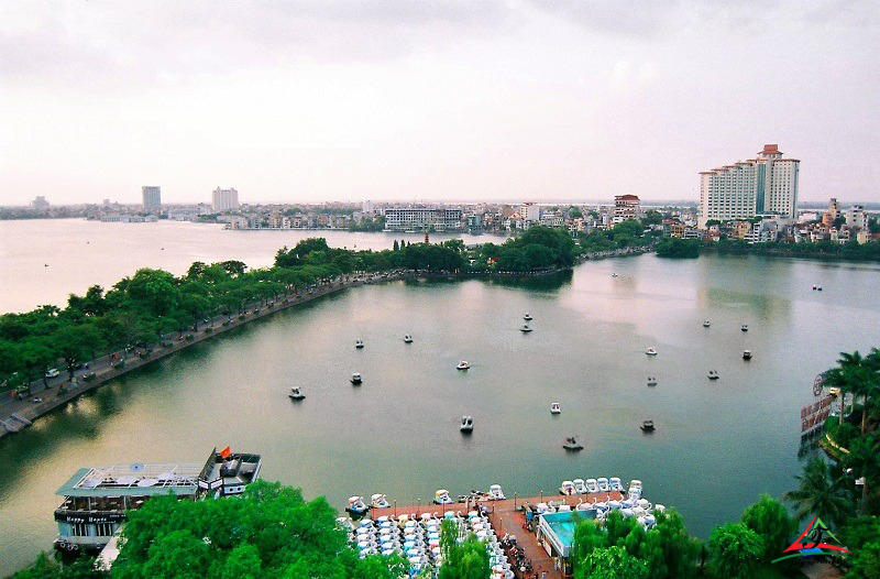 Panoramic view of Hanoi from above