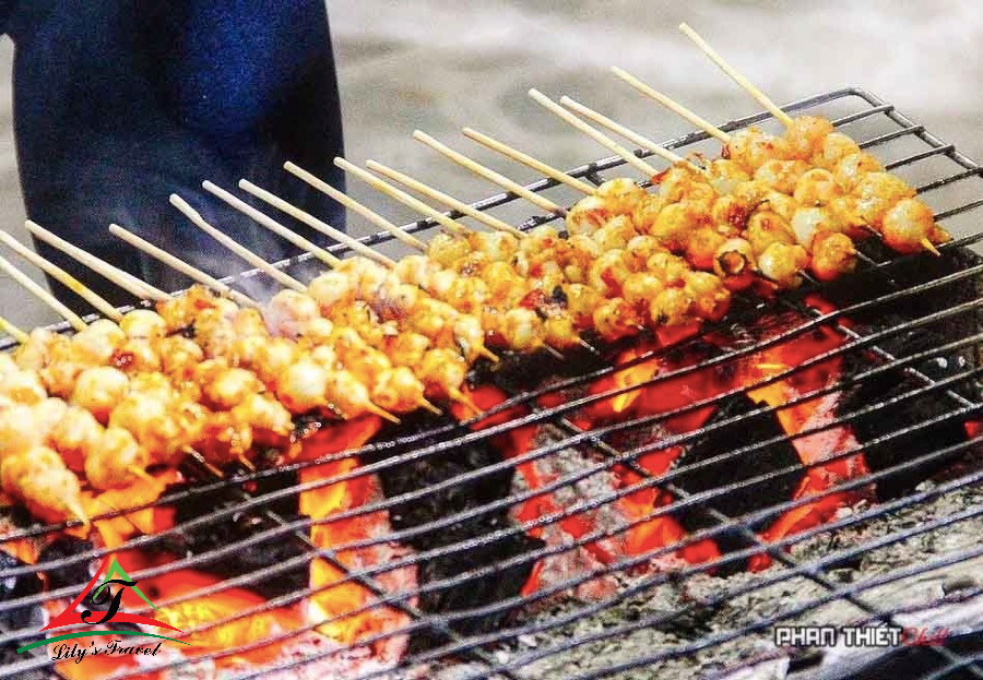 Grilled teeth squid