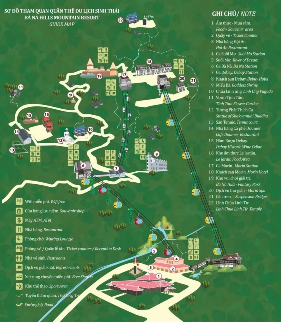 Ba Na Hills' map