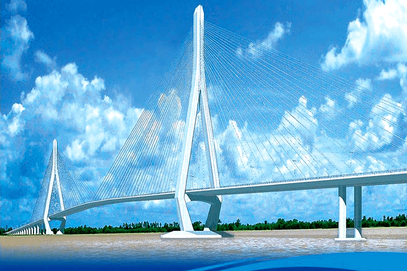 Can Tho Bridge's location
