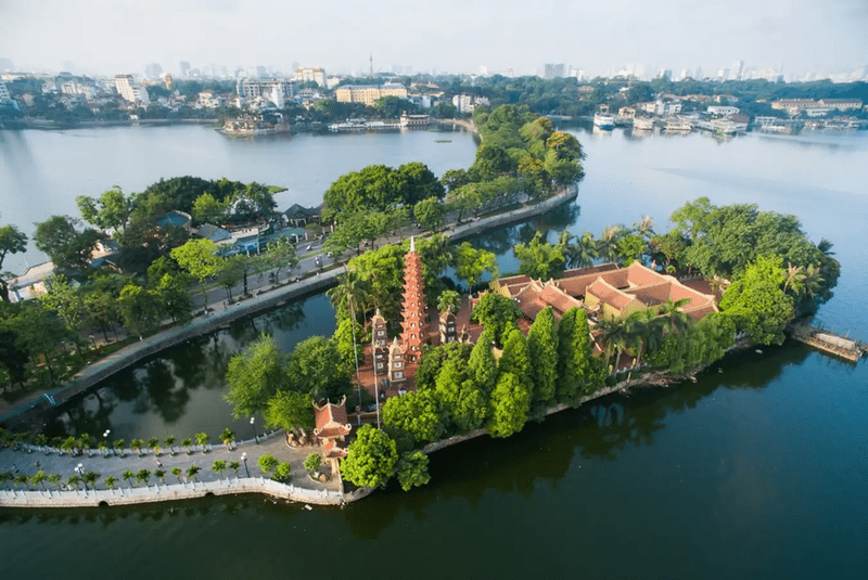 Where is Tran Quoc Pagoda in Hanoi, Vietnam?