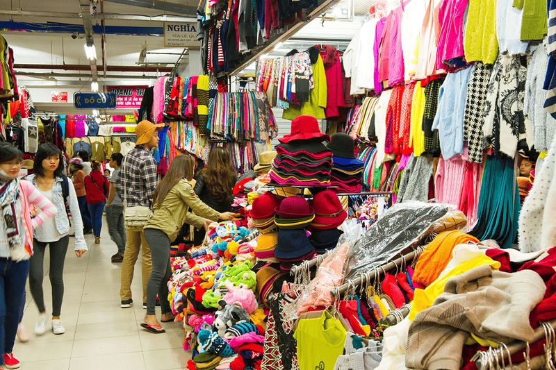Local handicrafts and souvenirs in Dalat Market