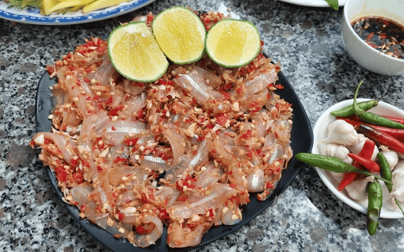 White sardine fish salad