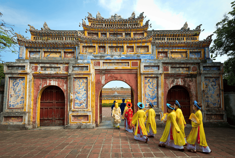 Walking around Hue Citadel