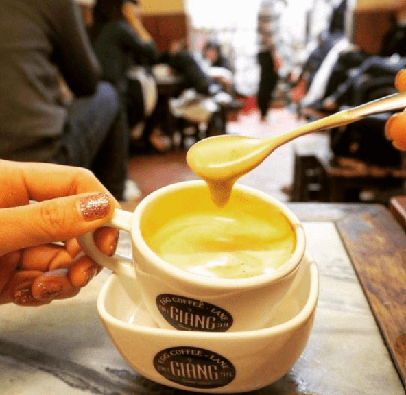 Authentic and creamy egg coffee since the 1940s in Café Giang
