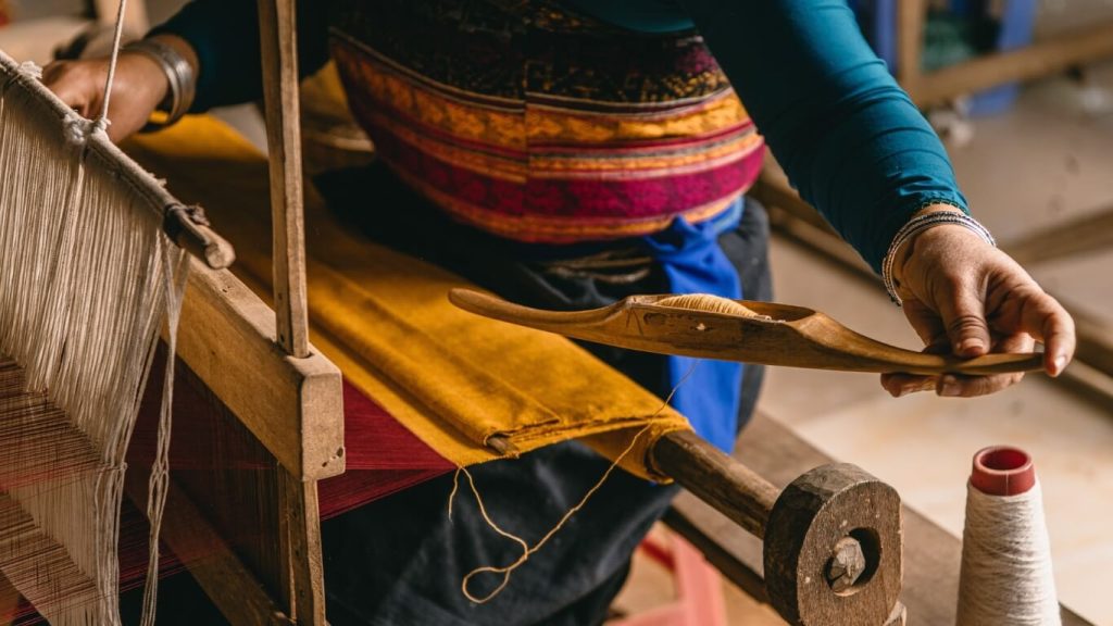Visit local silk weaving workshops and creating your own piece