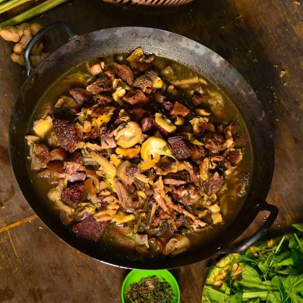 Thang co is made from tender horse meat and offal with wild spices