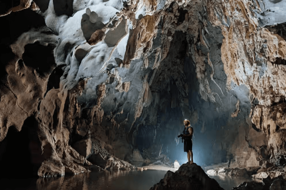 Captivated by its intricate system of stalactites and stalagmites