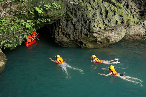 Take a dip in an underground river