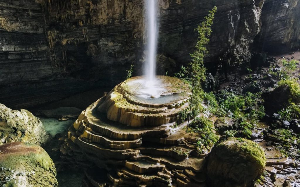 The remarkable stalagmite formation nicknamed the "Birthday Cake