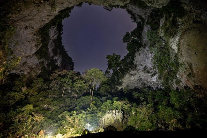 Kong Collapse is a spectacular chasm with a remarkable depth of 450 meters