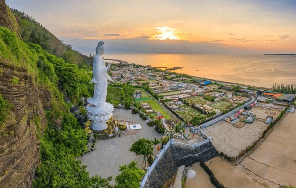 The 27-meter Quan Am Statue in Ly Son Island Vietnam
