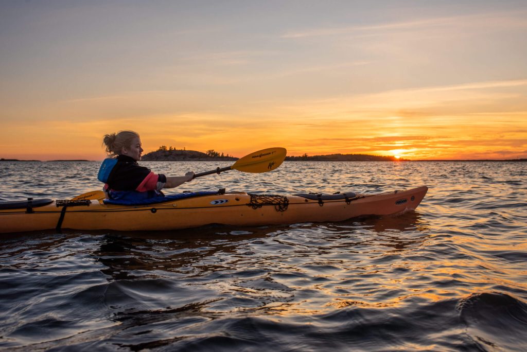 Explore the coastline and get a closer look at the impressive rock formations by kayak