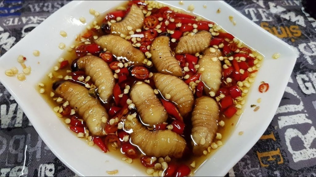 Coconut worms are considered a local delicacy with a rich, buttery texture